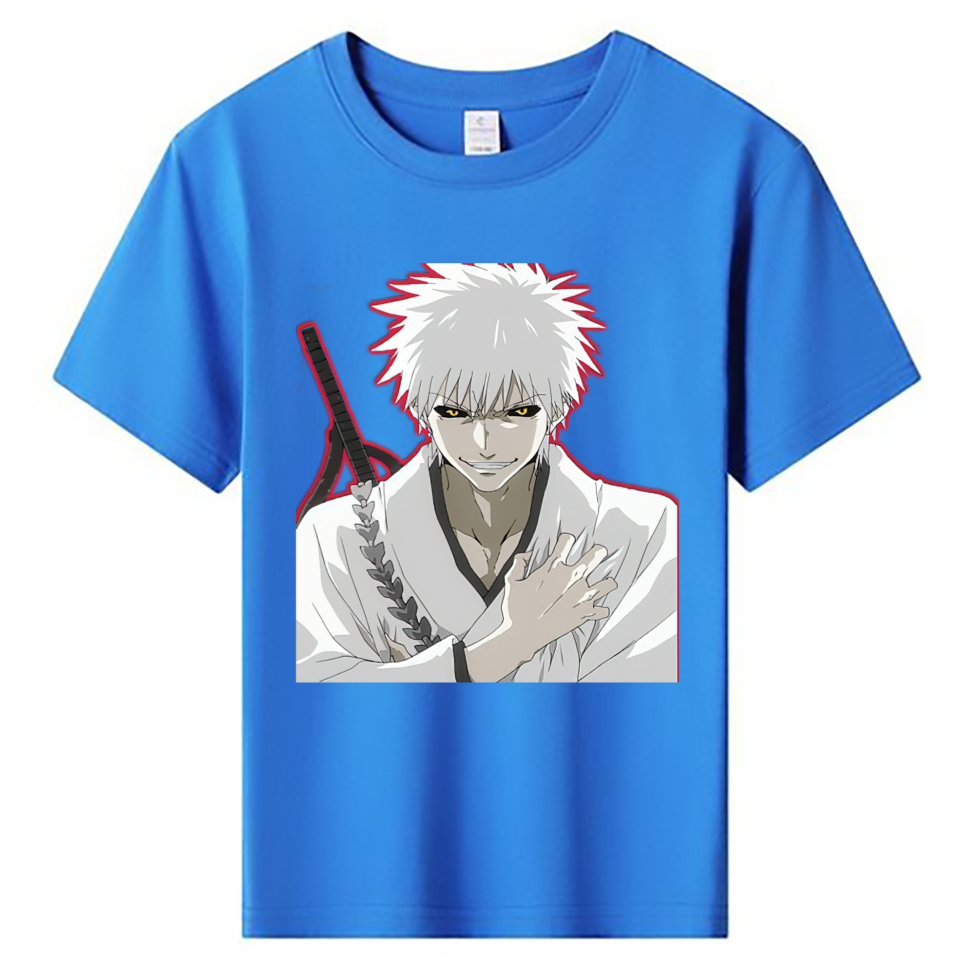 （画像用） ブリーチ 黒崎一護（くろさき いちご）BLEACH Kurosaki Ichigo 綿100％キッズTシャツ（フロントプリント）